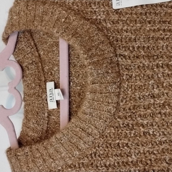 a.n.a Women's Brown Sugar Marl Round Neck Sweater, Size: XXL, NWT - Picture 4 of 8